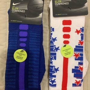 2 Nike Elite socks. New with tags. Mens Large.